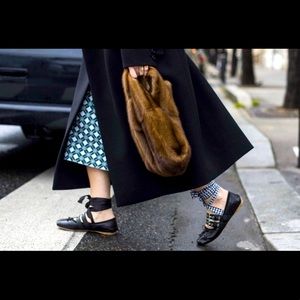 Miu Miu Black Women's Buckle Ballet Flats